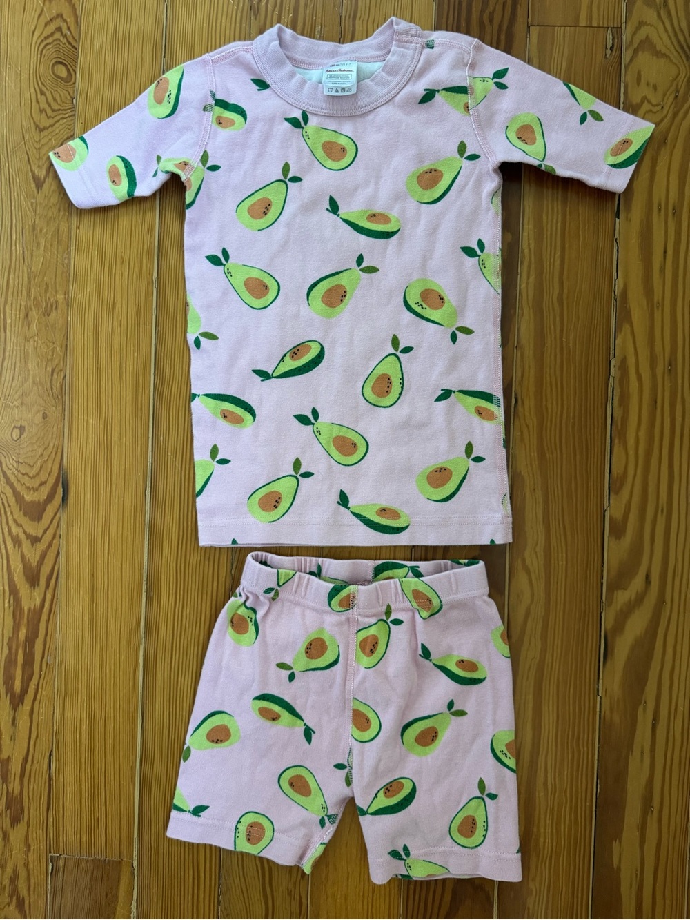 Hanna Andersson Pink Avocado Print PJs